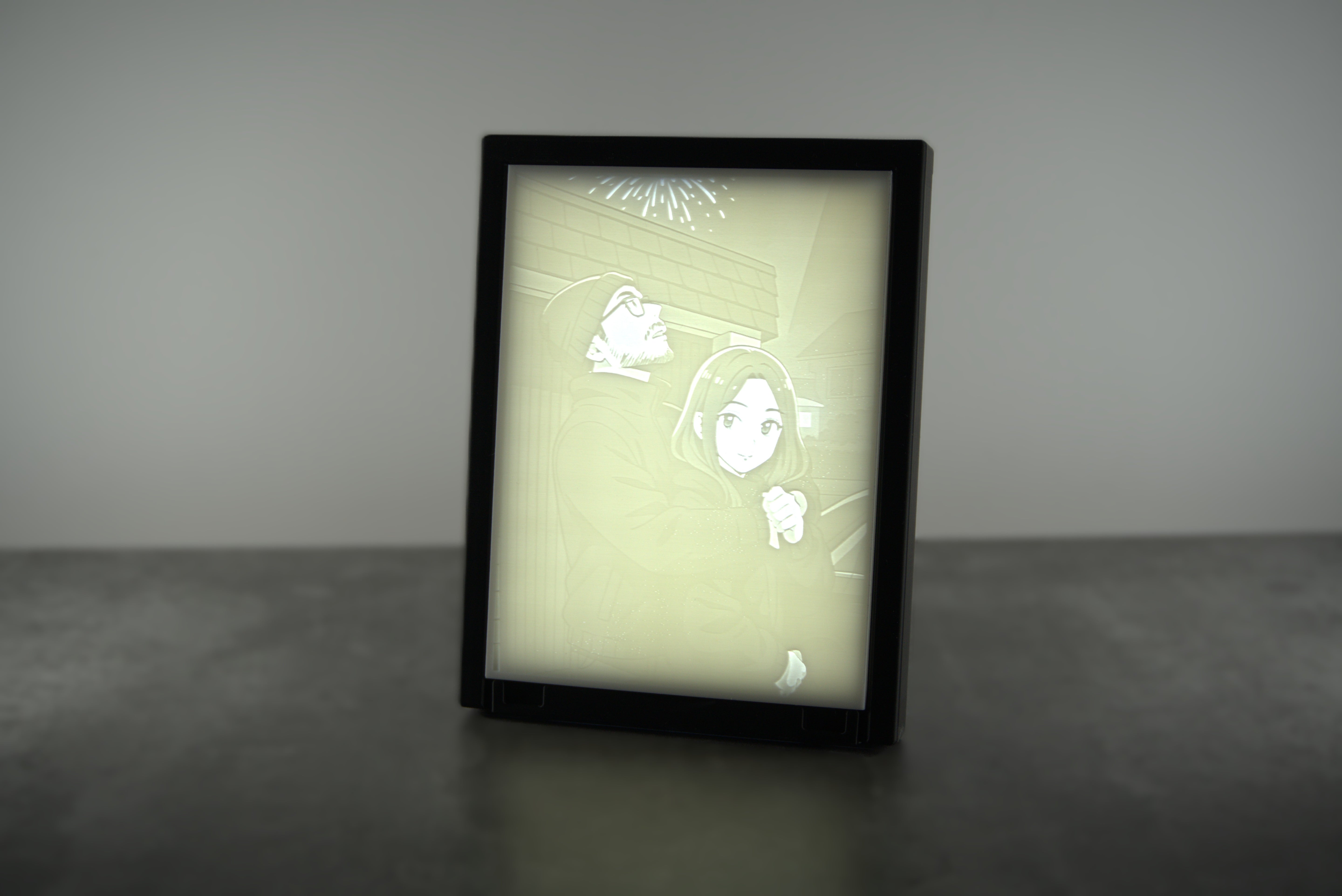 Personalisiertes Anime-Lithophane mit LED-Ständer – Dein Foto im einzigartigen Anime-Stil!